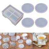 Silicone Coaster Epoxy Resin Mold Cup Mat DIY Crafts Jewelry Ornaments