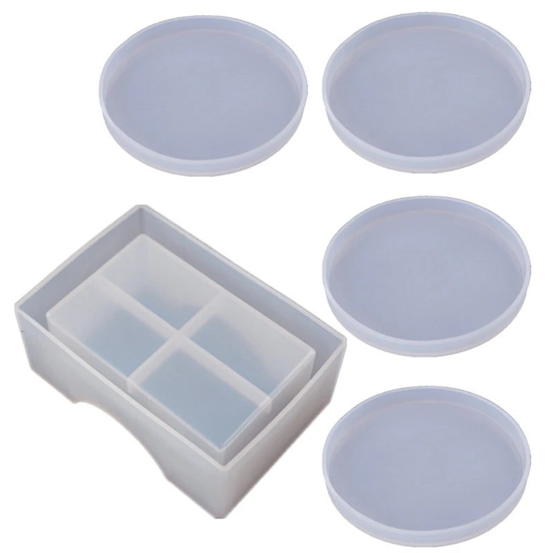 Silicone Coaster Epoxy Resin Mold Cup Mat DIY Crafts Jewelry Ornaments