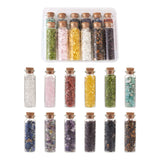 Colorful Glass Wishing Bottle Decorations with Gemstone Chips