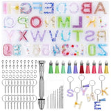 Crystal Epoxy Resin Mold Alphabet Letter Number Casting Silicone Mould MXME