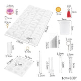 Crystal Epoxy Resin Mold Alphabet Letter Number Key Pendant Silicone Mould