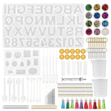 Crystal Epoxy Resin Mold Alphabet Letter Number Key Pendant Silicone Mould