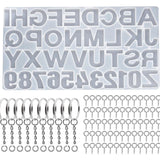 Epoxy Resin Mold Alphabet Number Keychain Silicone Mould