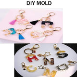 Alphabet Letter Number Keychain Pendant Silicone Mould DIY Crafts
