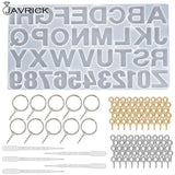 Alphabet Letter Number Keychain Pendant Silicone Mould