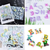 Alphabet Letter Number Keychain Pendant Silicone Mould DIY Crafts