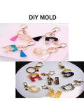 Alphabet Letter Number Keychain Pendant Silicone Mould DIY Crafts