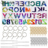 Alphabet Letter Number Keychain Pendant Silicone Mould