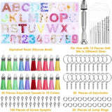 Alphabet Number Pendants Silicone Mold for Keychain Jewelry Making