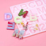 Alphabet Number Pendants Silicone Mold for Keychain Jewelry Making