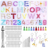 Alphabet Number Pendants Silicone Mold for Keychain Jewelry Making
