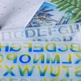 DIY Resin Mold Alphabet Number Pendants Silicone Mould Keychain Tool