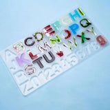 DIY Resin Mold Alphabet Number Pendants Silicone Mould Keychain Tool