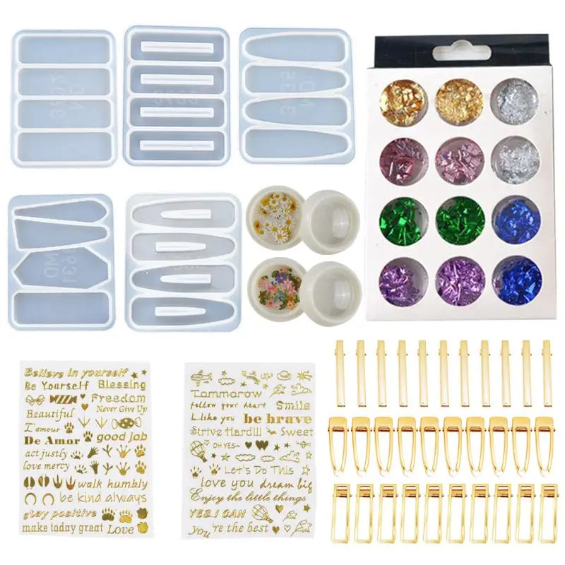 Resin Mold Hair Clip Barrette Silicone DIY Crafts