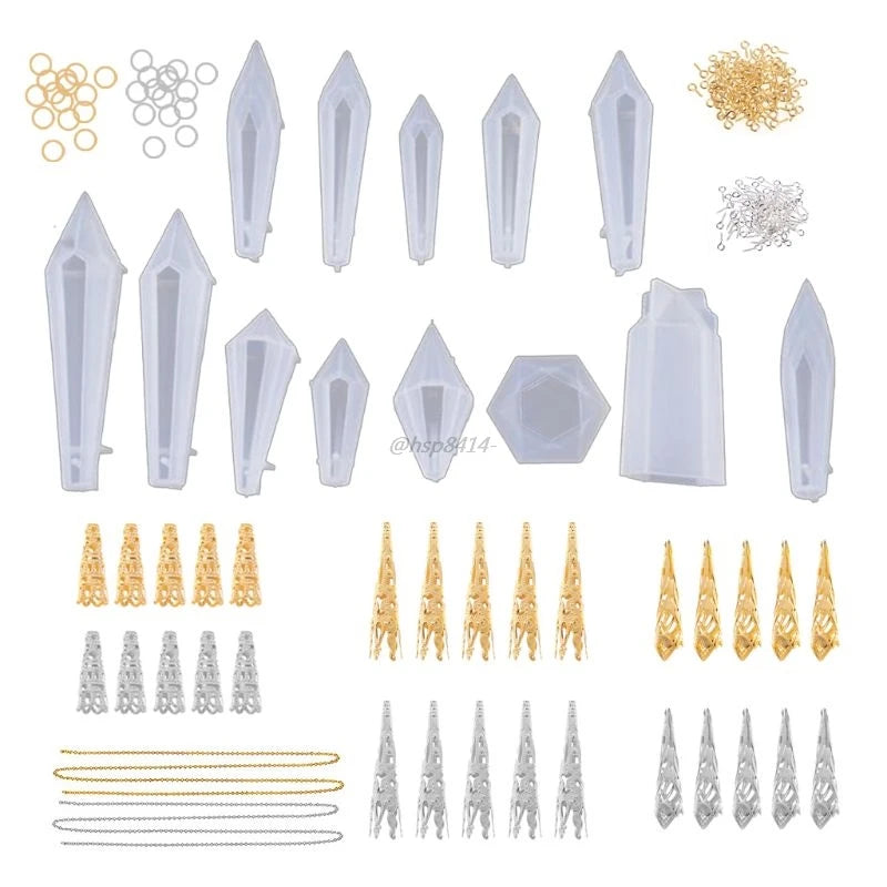 Crystal Epoxy Resin Mold Pendulum Casting Silicone Mould DIY Crafts
