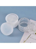 DIY Craft Decor Crystal Epoxy Resin Mold Round Storage Box Silicone Mould