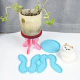 DIY Crafts Epoxy Resin Mold Potted Ornaments Bracket Tray Silicone Mould