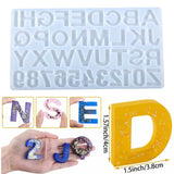 Epoxy Resin Mold Alphabet Numbers Pendants Silicone Mould DIY Jewelry Tools