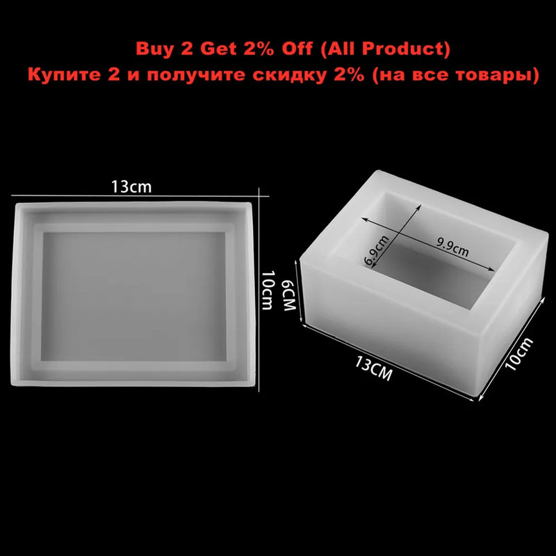 Silicone Mold for DIY Resin Tissue Storage Case