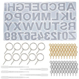 Crystal Epoxy Resin Mold Letter Number Keychain Silicone Mould