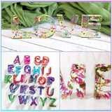 Crystal Epoxy Resin Mold Letter Number Keychain Silicone Mould