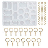 Pet Tag Crystal Epoxy Resin Mold Keychain Pendant Silicone Mold