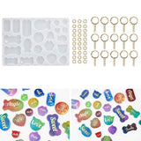 Pet Tag Crystal Epoxy Resin Mold Keychain Pendant Silicone Mold