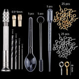 DIY Epoxy Resin Kit Jewelry Making Tools Silicone Mold Nail Drill Molds