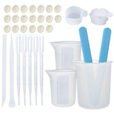 Epoxy Resin Mixing Kit 100&150ml Cups Popsicle Sticks Pipette