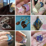 DIY Epoxy Resin Pendant Earrings Kit Flower Jewelry Making Necklace Tools