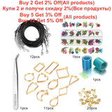 DIY Epoxy Resin Pendant Earrings Kit Flower Jewelry Making Necklace Tools