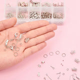 DIY Jewelry Making Kit with Jump Rings Clasps Pins Earring Hooks Bails and Tools
