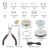 DIY Jewelry Making Kit with Jump Rings Clasps Pins Earring Hooks Bails and Tools
