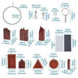 DIY Wood Moulds Epoxy Resin Mould Cord DIY Necklaces Jewelry Making Molds Kits