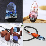 DIY Wood Moulds Epoxy Resin Mould Cord DIY Necklaces Jewelry Making Molds Kits