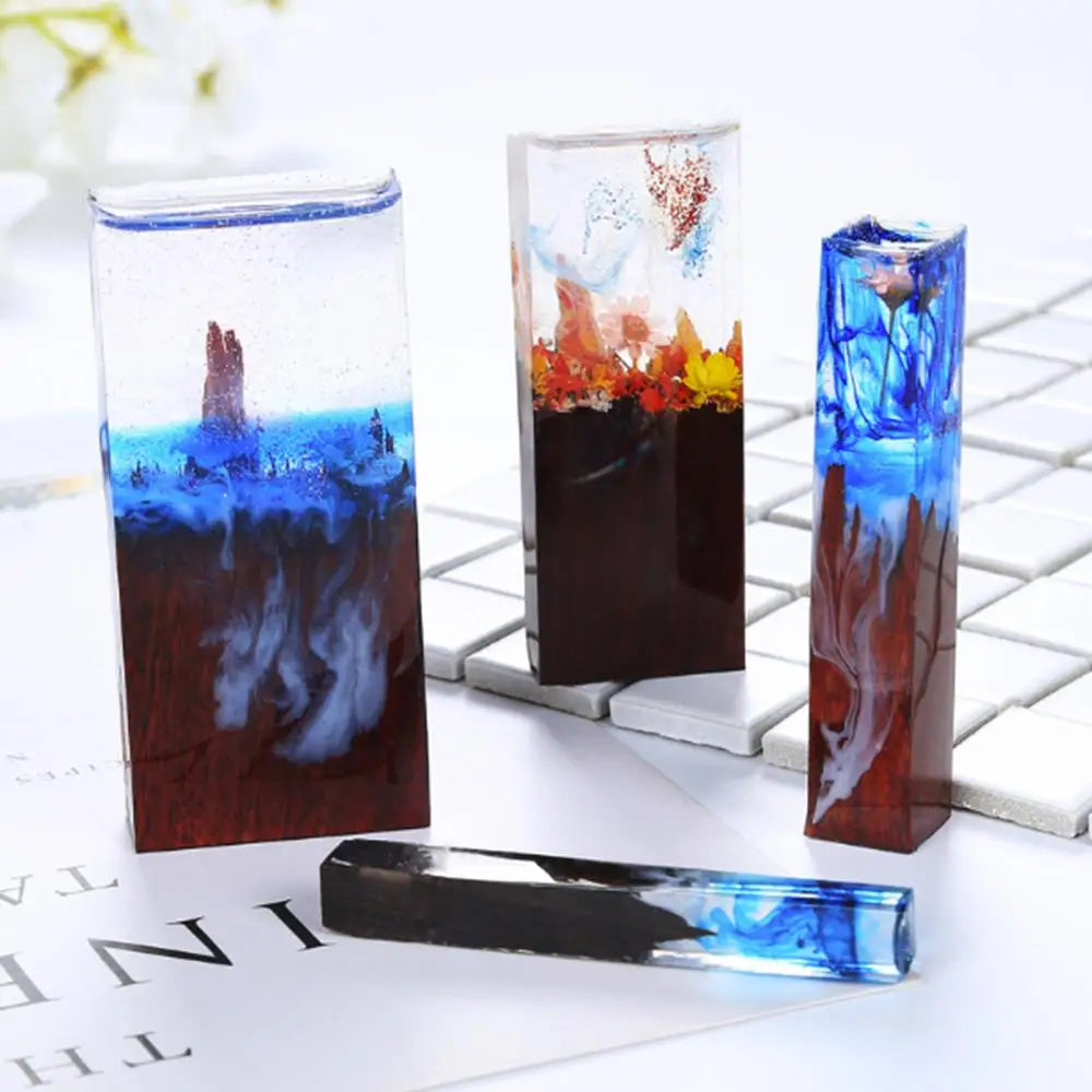 DIY Wood Moulds Epoxy Resin Mould Cord DIY Necklaces Jewelry Making Molds Kits