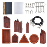 DIY Wood Moulds Epoxy Resin Mould Cord DIY Necklaces Jewelry Making Molds Kits