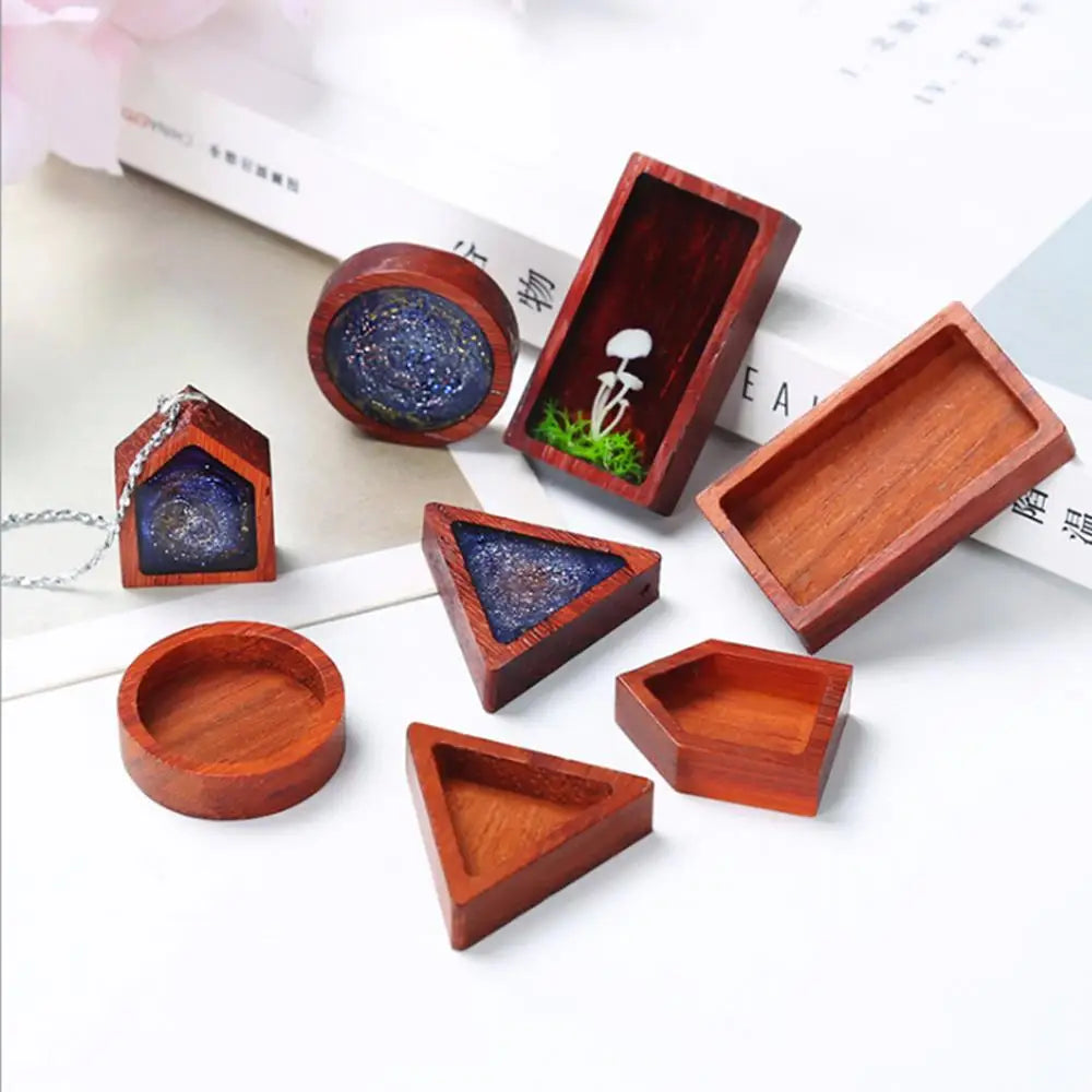 DIY Wood Moulds Epoxy Resin Mould Cord DIY Necklaces Jewelry Making Molds Kits