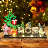 Christmas Tree Letters Numbers Decoration Mold DIY Crystal Epoxy Mold