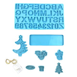 Christmas Tree Letters Numbers Decoration Mold DIY Crystal Epoxy Mold