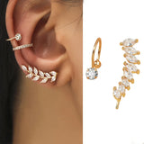 Flower Star Stud Earrings Ear Clips Jewelry for Wedding Party