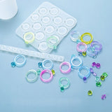 Epoxy Silicone Mold Ring Set Butterfly Sequins Pottery Gemstone Material