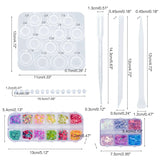 Epoxy Silicone Mold Ring Set Butterfly Sequins Pottery Gemstone Material