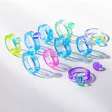 Epoxy Silicone Mold Ring Set Butterfly Sequins Pottery Gemstone Material
