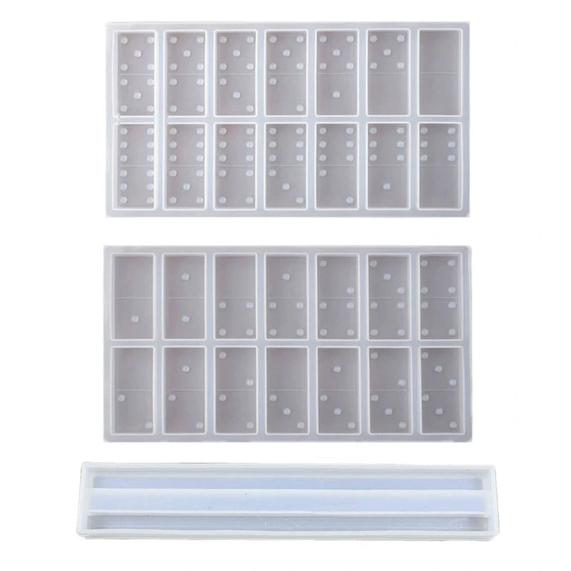 Epoxy Resin Domino Game Toy Mold & Storage Rack Silicone Mould