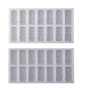 Epoxy Resin Domino Game Toy Mold with Storage Rack Silicone Mould DIY Crafts