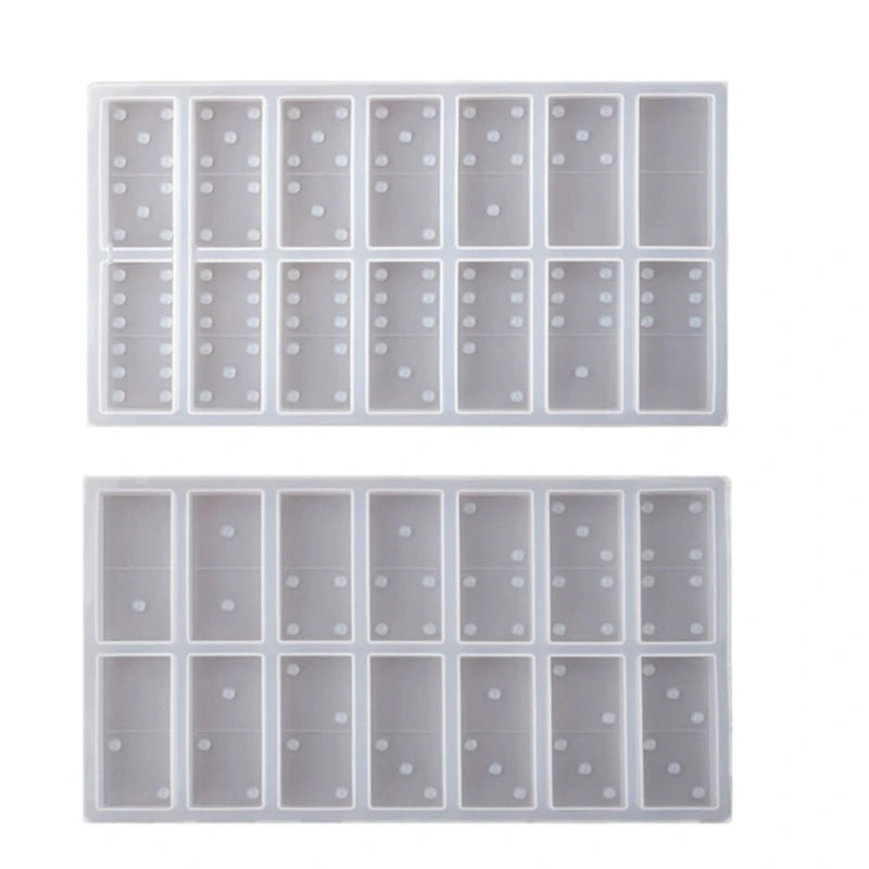 Epoxy Resin Domino Game Toy Mold with Storage Rack Silicone Mould DIY Crafts