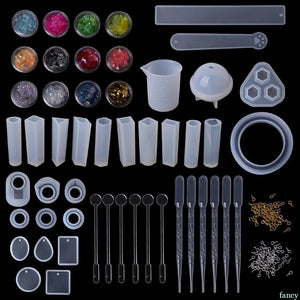 DIY Epoxy Resin Kit Jewelry Making Tools - Pendant Ring Silicone Mold