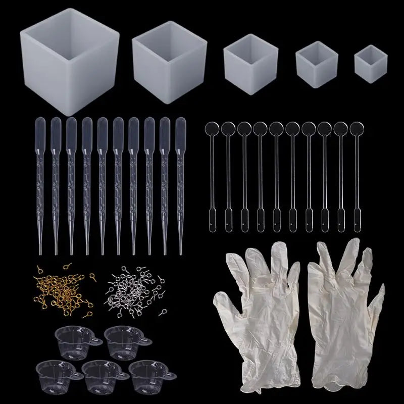 Epoxy Resin Kit for DIY Jewelry Making with Silicone Mold and Tools