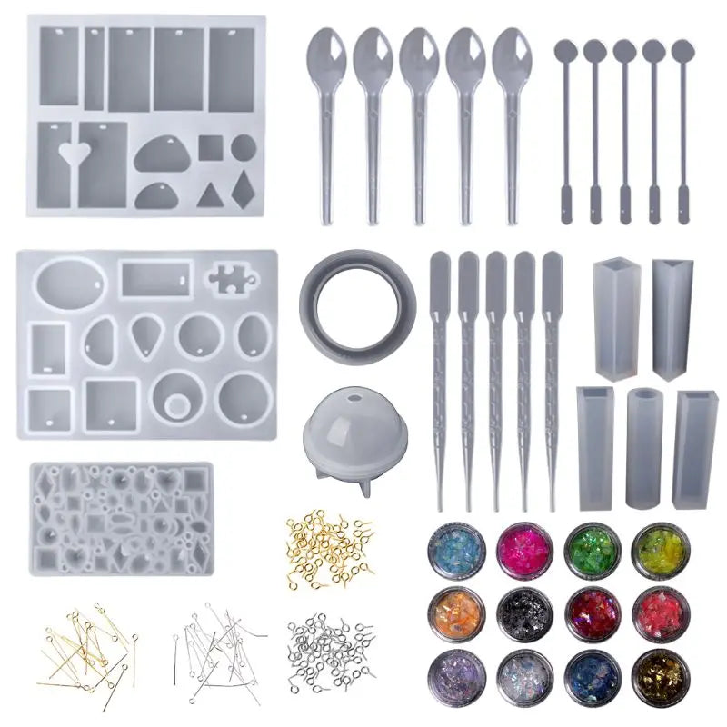 Epoxy Resin Kit Jewelry Casting DIY Crafts Silicone Mold
